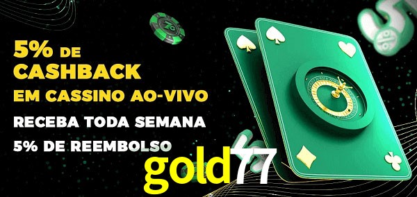 Promoções do cassino ao Vivo gold77